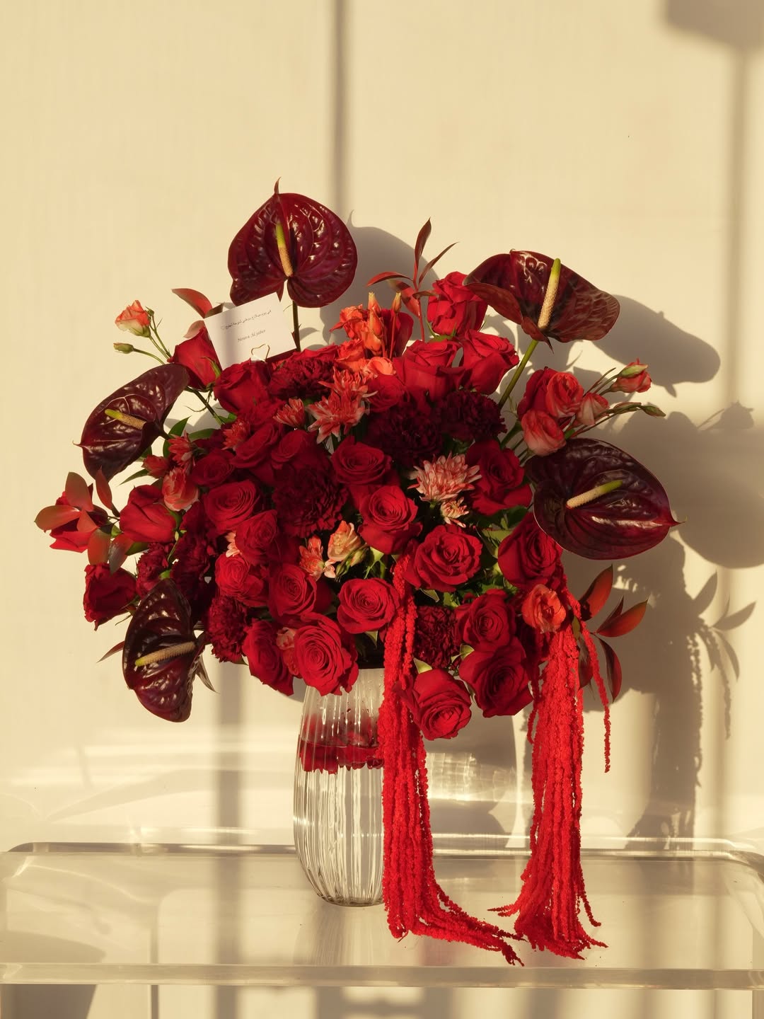 Crimson Elegance Vase