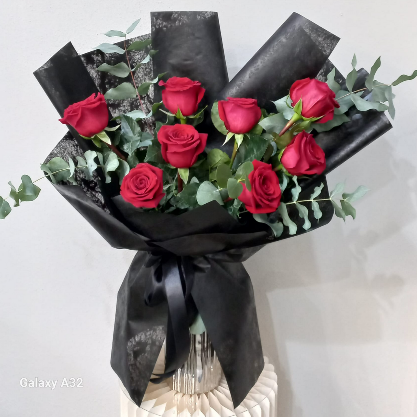 Red Roses With Leaves