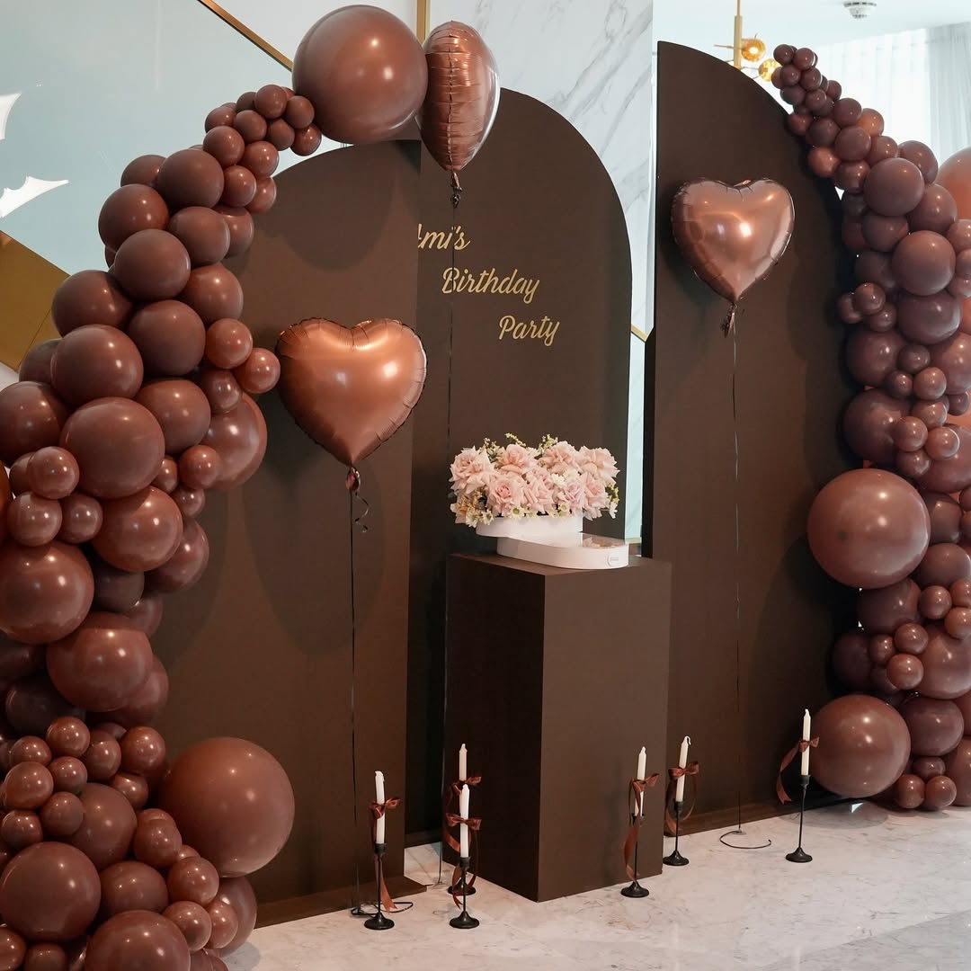 Chocolate Luxe Birthday Setup
