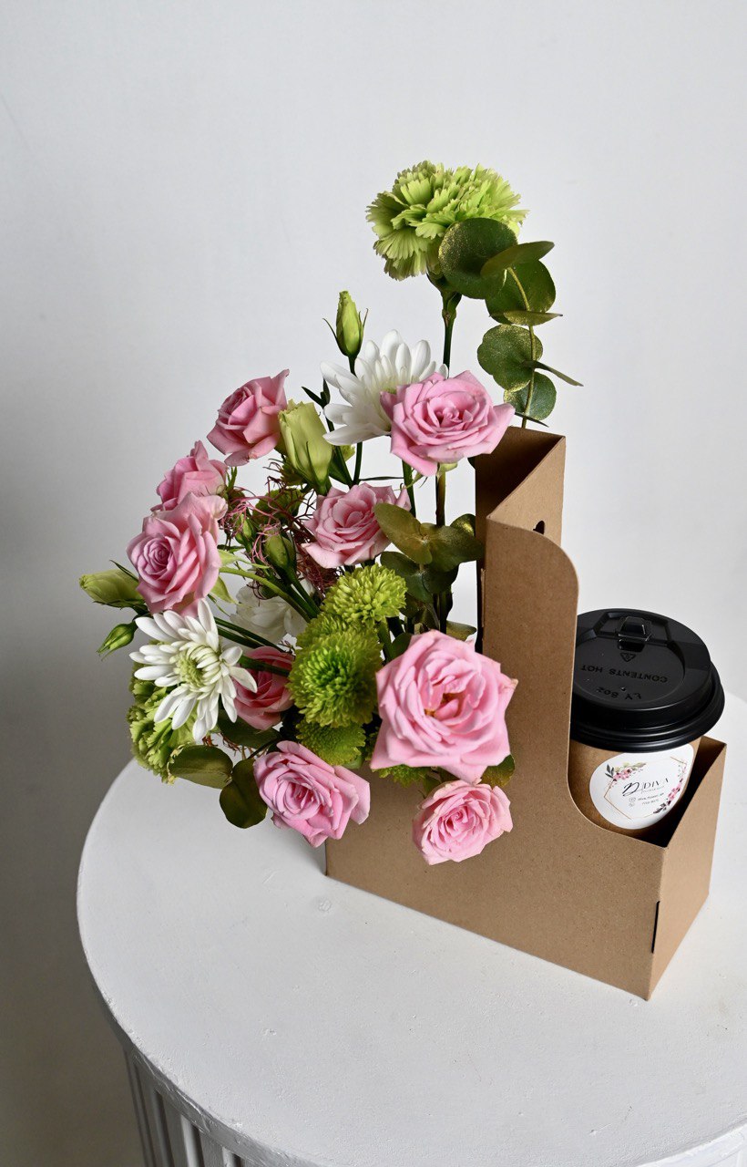 Floral Delight with Coffee