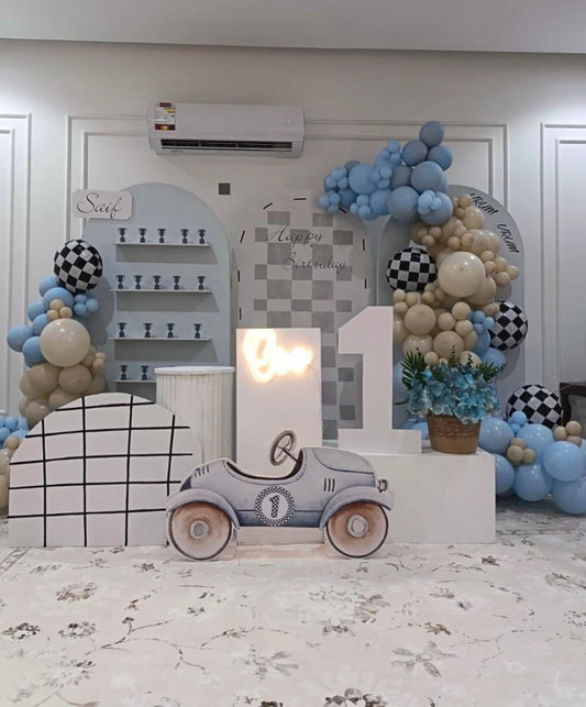 1st Birthday Set Up Car theme