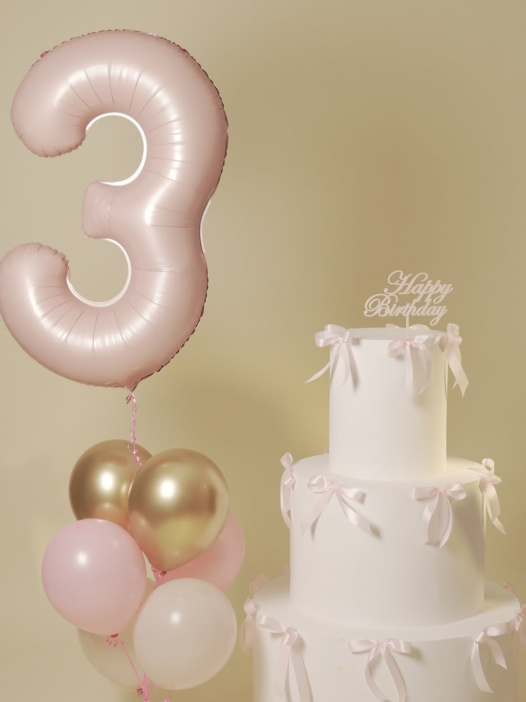 Blush & Gold Third Birthday