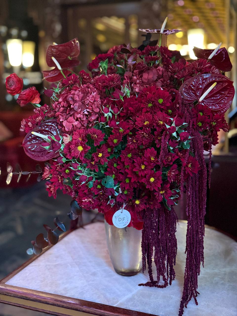 Crimson Romance Luxury Dinner Setup